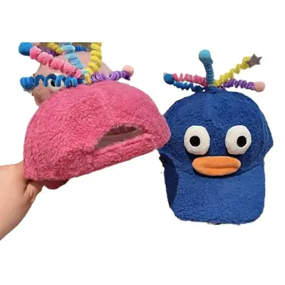 Ugly Plush Clown Cap for Boys Girls Winter Warm