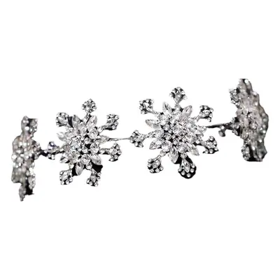 Snowflake Rhinestone Bridal Headdress Set
