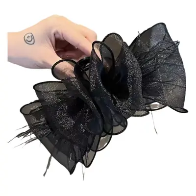 Black Bow Clip Hairpin for Women High-Grade All-Match