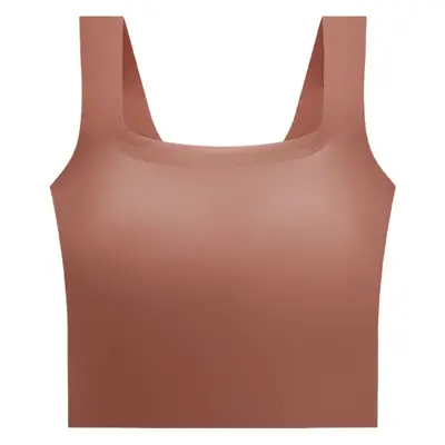 Women's Pink Shockproof Sports Vest for Running Yoga