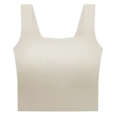 Glutinous Back Yoga Vest with Chest Pad for Women