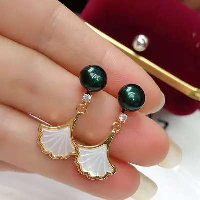 New Mother-of-Pearl Freshwater Pearl Earrings for Women
