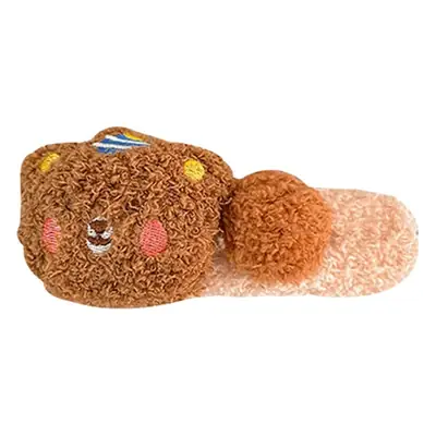 Cute Plush Bear Hairpin Clip for Girls Large Bangs