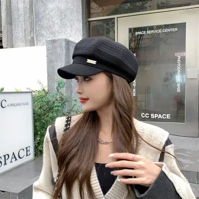 Women's Korean Style Octagonal Duck Tupper Hat