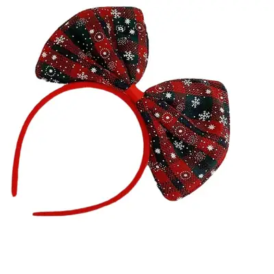 Christmas Antler Hairbands with Big Bow Decor