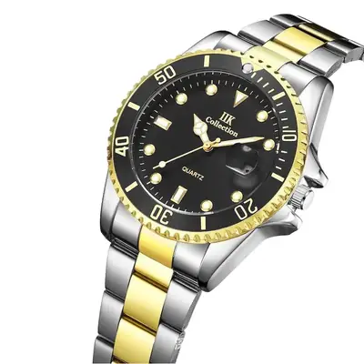 IIK Golden Steel Belt Waterproof Ghost Watch for Men