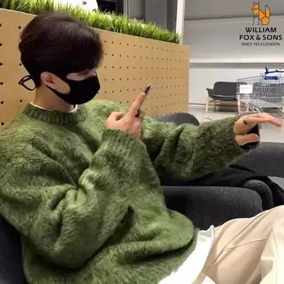 Men's Thick Grey Korean Style Sweater Sock Pullover