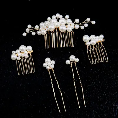 Vintage Pearl Hair Accessories for Bridal Hair Updo