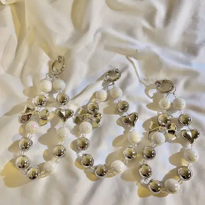Korean Style Beaded Bracelet with Pearl & Crystal Accents