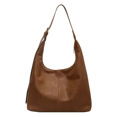 Retro Brown Leather Shoulder Tote Bag 2023