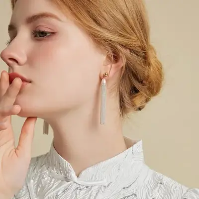 Luxury Freshwater Pearl Tassel Earrings for Women