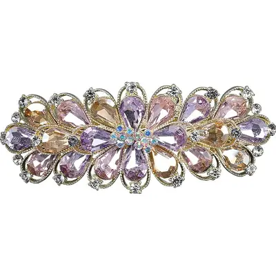 Korean Crystal Flower Hairpin for Medium Hair