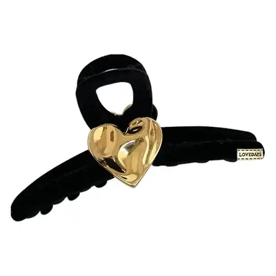 Black Heart Hair Clip for Women 2023 New Size