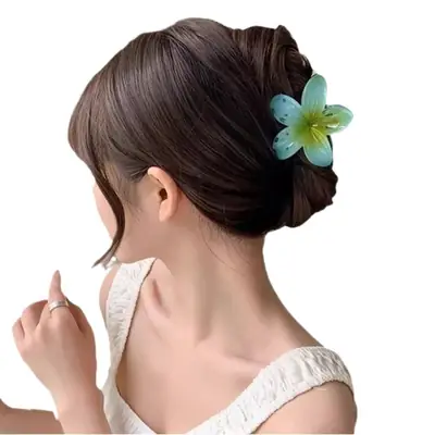 Orange Flower Cross-Country Egg Clip Back Head Clip