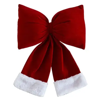 Green Velvet Bow Pendant for Christmas Decor