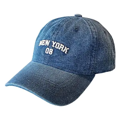New York Embroidered Denim Baseball Cap for Men Women