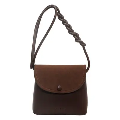 Women's Woven Leather Shoulder Bag Brown New 2024