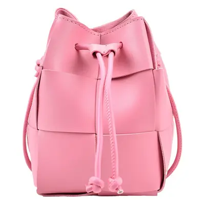 Green Drawstring Woven Mini Bag for Women