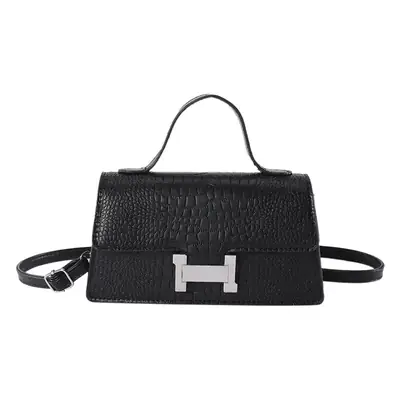 Orange Croc Leather Shoulder Bag for Women