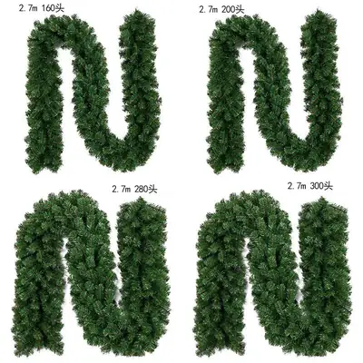 Christmas Garland Rattan Decorations 2.7m 160 Heads