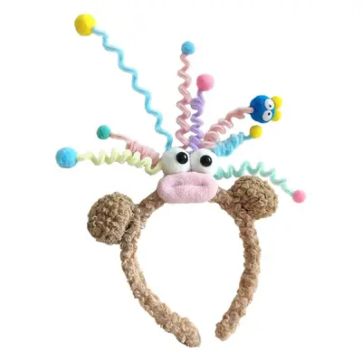 Cute Plush Monster Hairpin & Headband Set for Kids