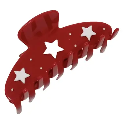 Five-Pin Star Hairpin Set for Girls, Acetate, Pink & Red