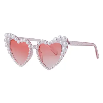 Heart Pearl Sunglasses for Women Big Name Street Photography Dance Party