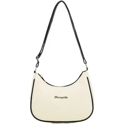 Women's Cream Contrasting Shoulder Bag 2023