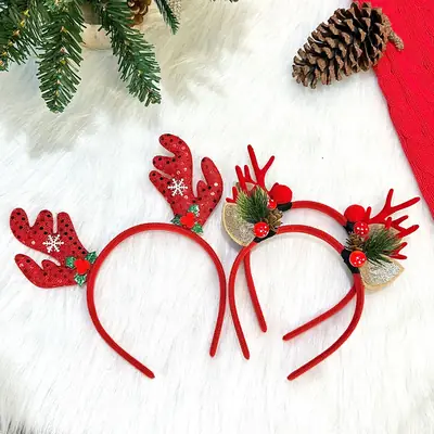 Christmas Deer Antler Headbands for Kids