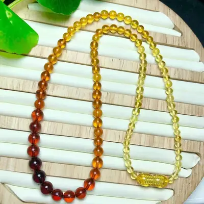 Natural Amber Beads Blood Amber Necklace for Women