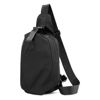 Men's Black Casual Crossbody Backpack Large Capacity