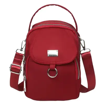 Red Oxford Cloth Mini Phone Bag for Women