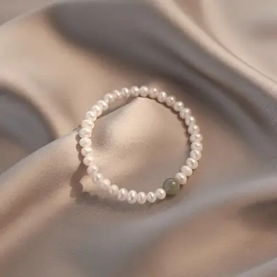 Women's Natural Pearl Jade Bracelet for Friendship