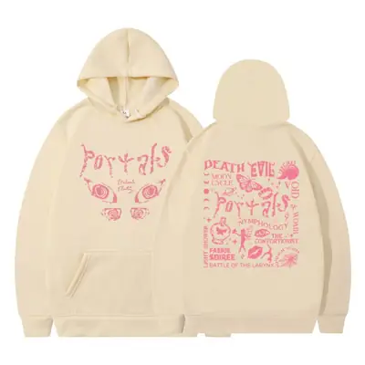 Lilac Fleece Hoodie with "Little Devil" Print