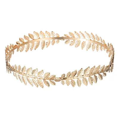 Golden Leaf Hair Ring for Women European American Cross Border Fashion
