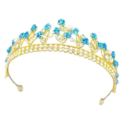 European Baroque Rose Crown Tiara for Bridal Kids