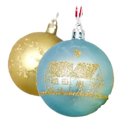 Cross-Country Christmas Ball Decorations 44Pcs Electroplated 3-6cm