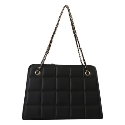 White Quilted Crossbody Bag with Chain Strap