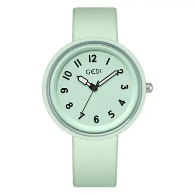 Candy Color Silicone Student Watch with Analog Dial