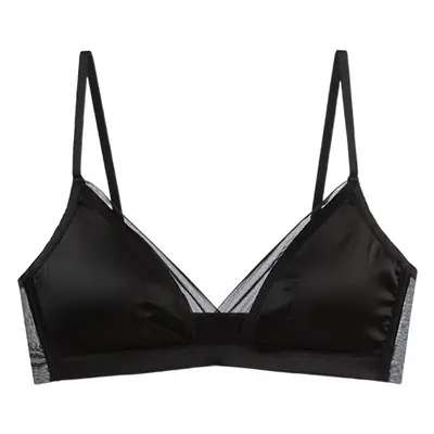 Yuyue Spring/Summer New Silk Wireless Bra for Large Busts, Anti-Sagging, Silk French Style Lingerie for Women