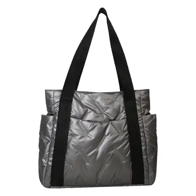 Women 2023 Winter Black Cotton Shoulder Bag