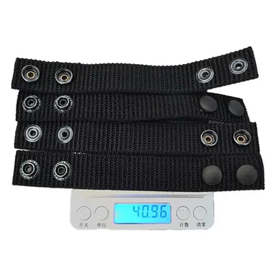 Black Tactical Belt with 4-Button Buckle