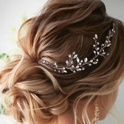 European & American Cross-Country Handmade Glass Diamond Headband
