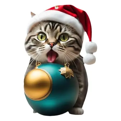 Christmas Kitten Bell Decor for Tree Pendant