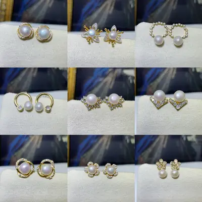 2024 New Star Street Photography Pearl Earrings Song Huiqiao