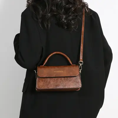 Korean Style Brown Satchel Bag for Women