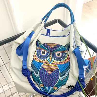 Japanese New Owl Embroidery Waterproof Crossbody Bag