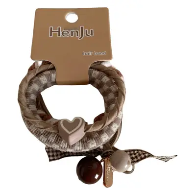 Women's Heart Charm Hair Band with High Elasticity