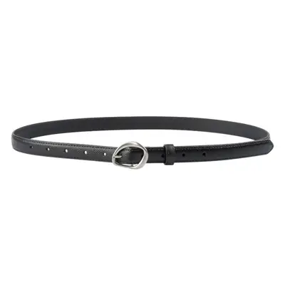 Women's Light Blue Genuine Leather Belt with Silver Buckle