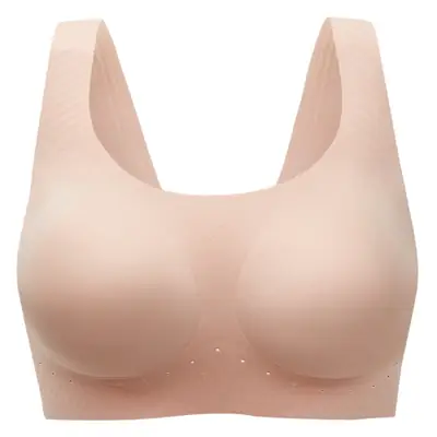 Seamless Underwear for Women, Soft Support, Anti-Sagging, Large Bust Appears Smaller, Semi-Fixed Cup, Wireless Tank Top Bra, Ultra-Soft
